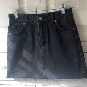Top Shop Black Denim Mini Skirt